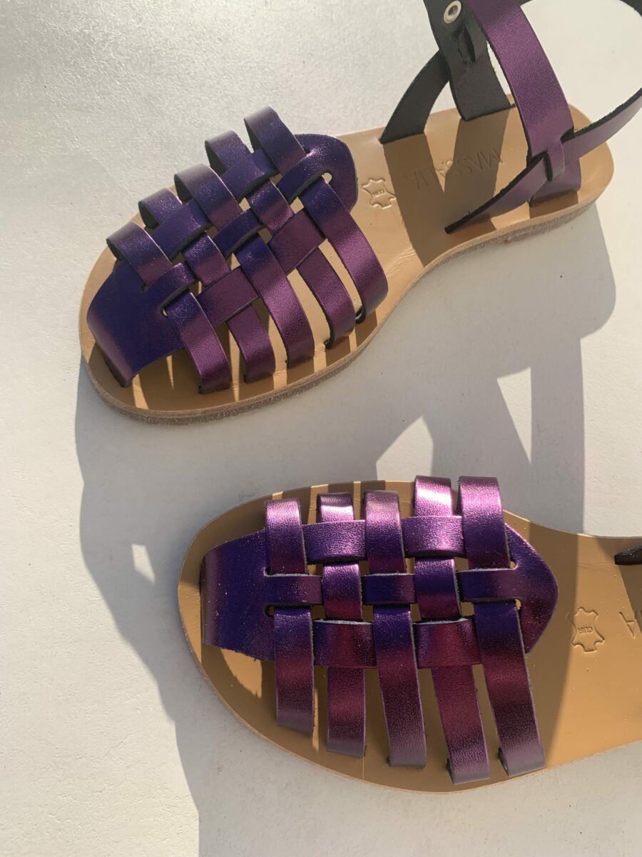 Sandale de luxe MEDUSA purple Kmassalia