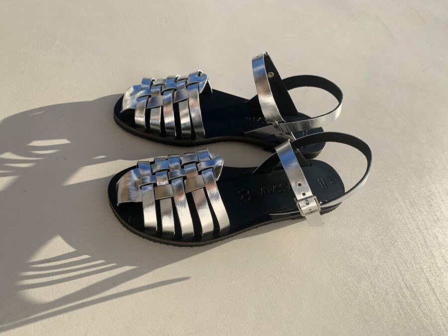 Sandale de luxe cuir MEDUSA Silver Kmassalia