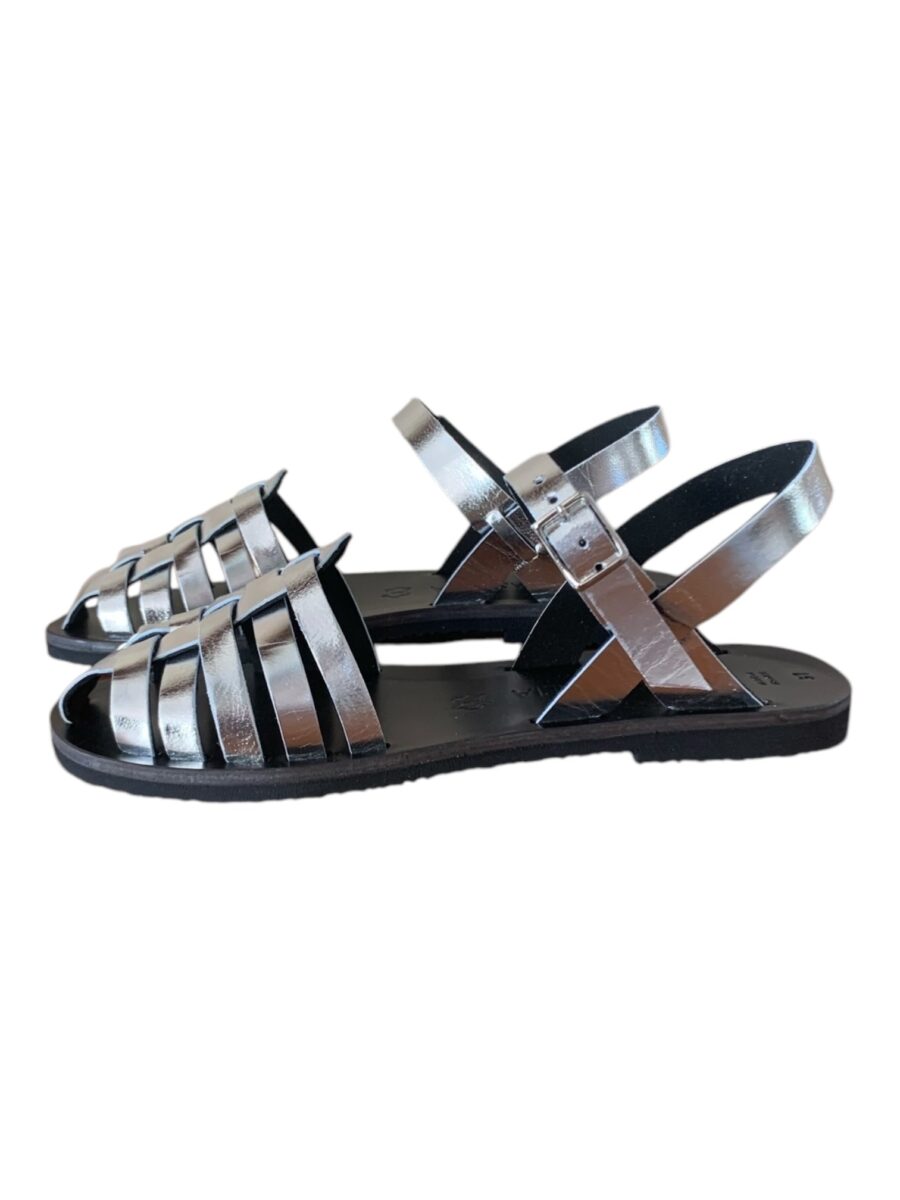 Sandale de luxe cuir MEDUSA Silver Kmassalia