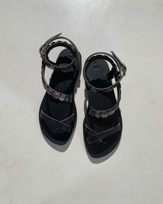 Sandale cuir PAROS Naturel par Kmassalia Made in france